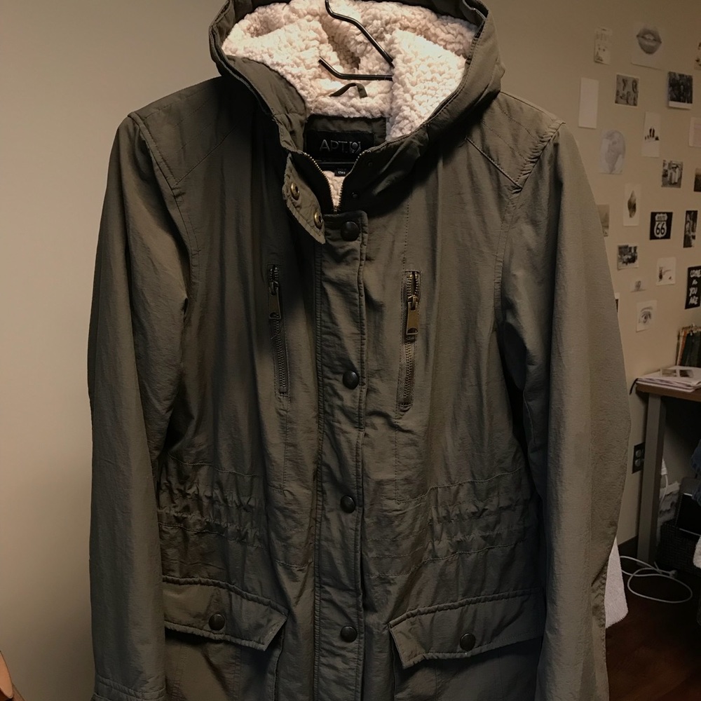 Khaki Green Winter Coat